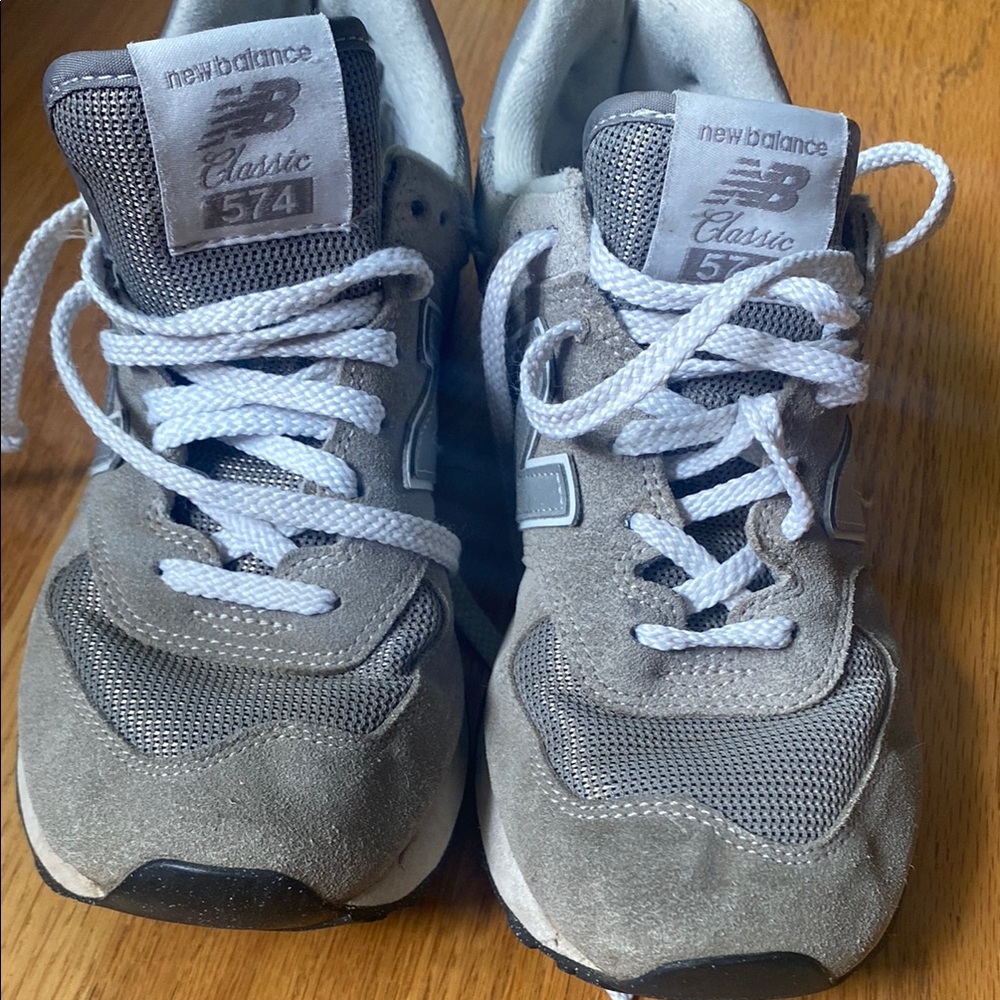 New Balance Gray and White Sneakers Classic Athletic Design